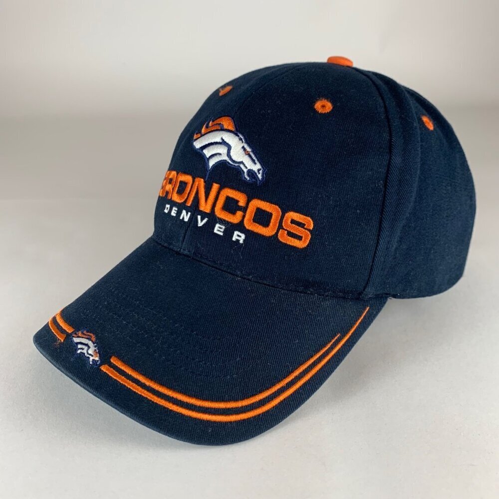 Denver Broncos NFL Vintage Navy Blue Twins Enterprise Relaxed Fit Strapback Hat